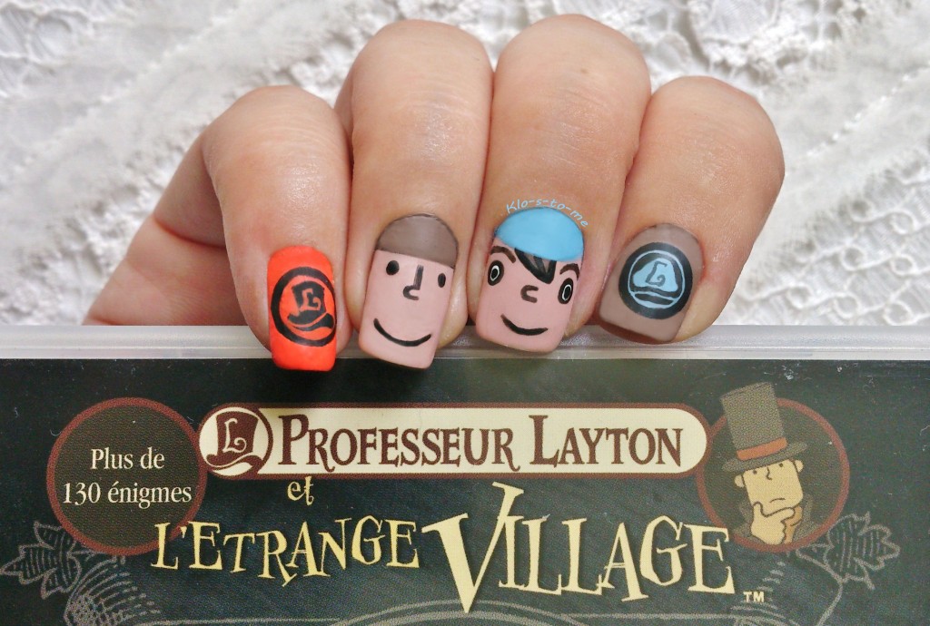 Nail-art Professeur Layton - pop culture 