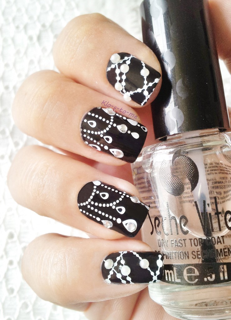 Nail-art strass : noir