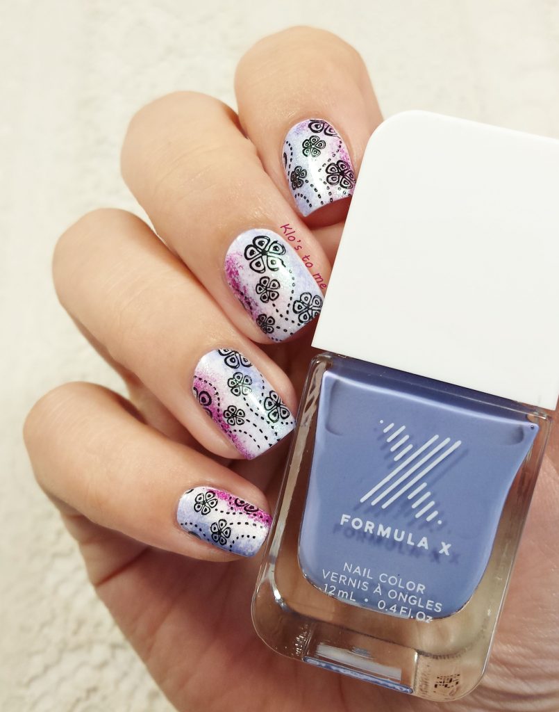 Gradient Stamping : petites fleurs 