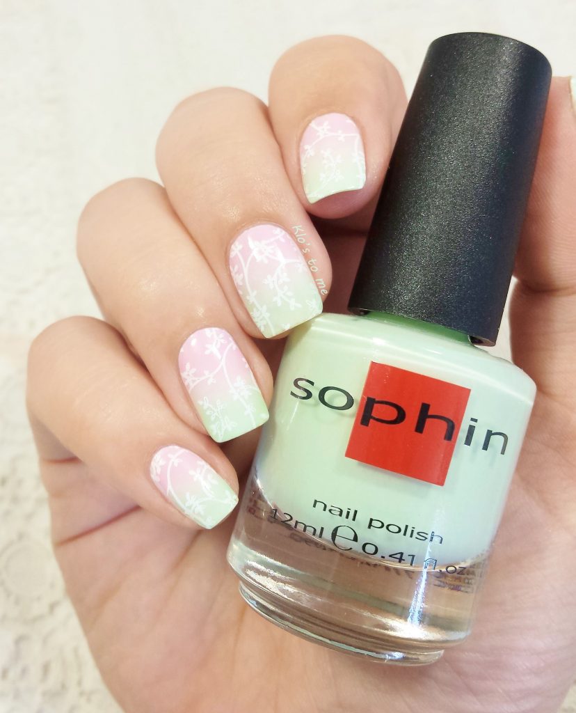 Gradient Stamping : pastel fleuri