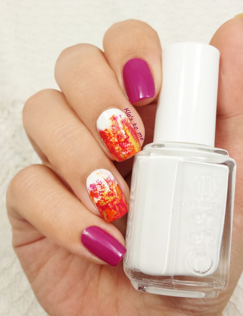 Nail-art dry brush : du feu