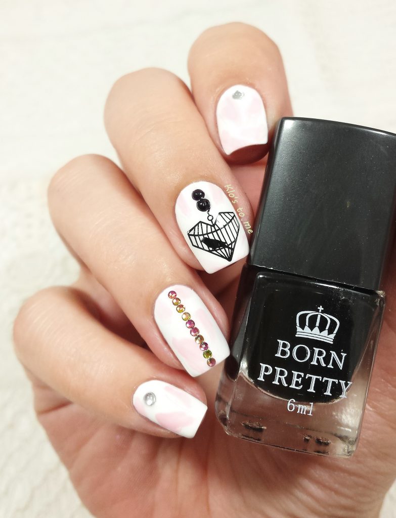 Nail-art dry brush : oiseau en cage