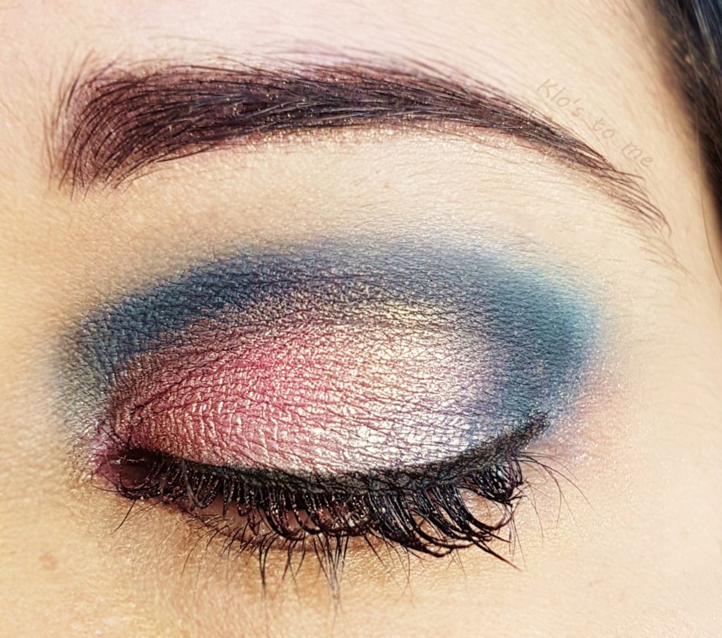 Make-up Rose et bleu