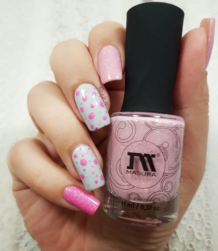 nail-art rose et gris