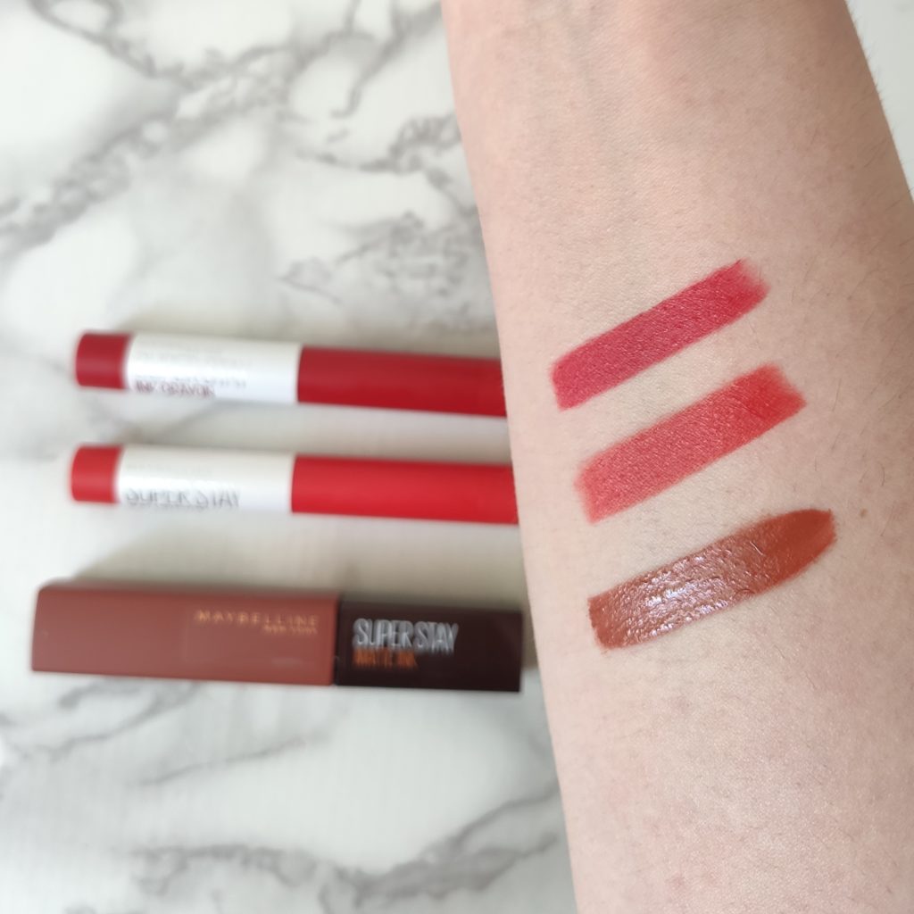 superstay matte ink swatches