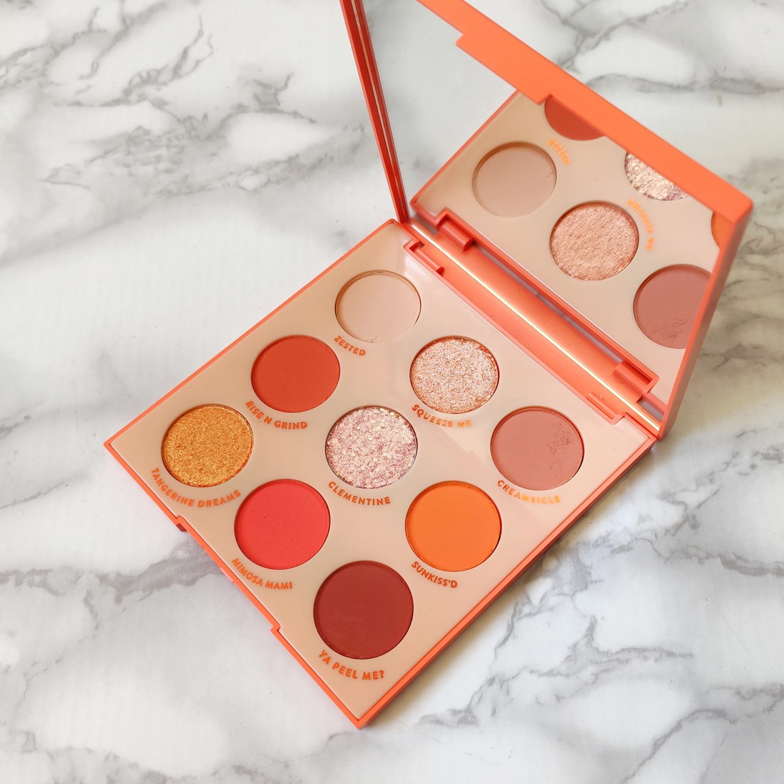 Série ColourPop Orange you glad swatch et make up